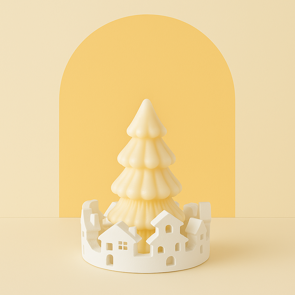 Christmas Town Silhouette Tea Light Holders