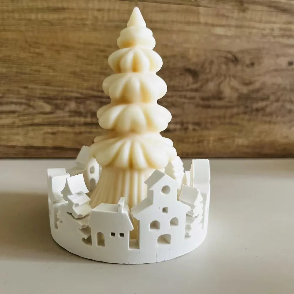 Christmas Town Silhouette Tea Light Holders