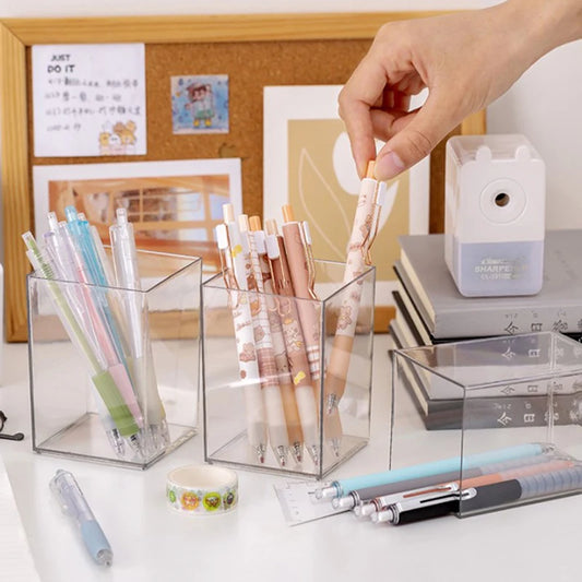 Clear Acrylic Pen Pot – Perfect for Pens, Bookmarks, and More