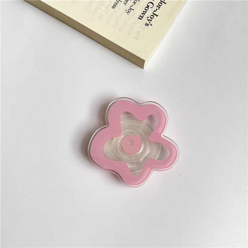 Colourful Glossy Flower Pop Sockets – A Groovy Touch for Book Lovers